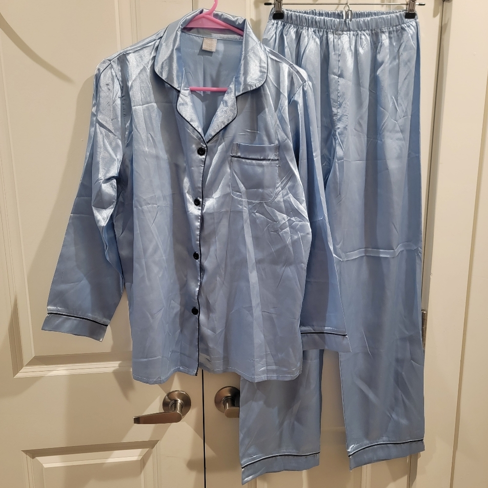 2pcs Blue Pajamas Set